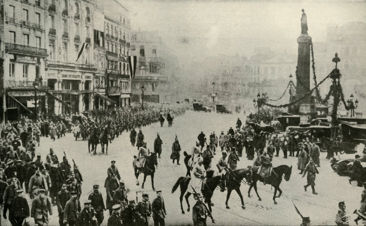 1914年，1919年，德国对里尔的占领。 作者 不明
