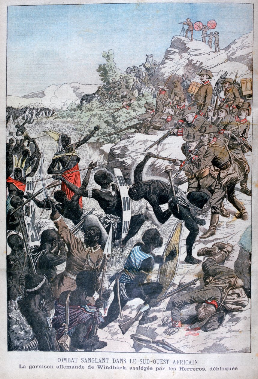 温得和克的德国驻军，被西南非洲的赫雷罗包围，1904年 作者 不明