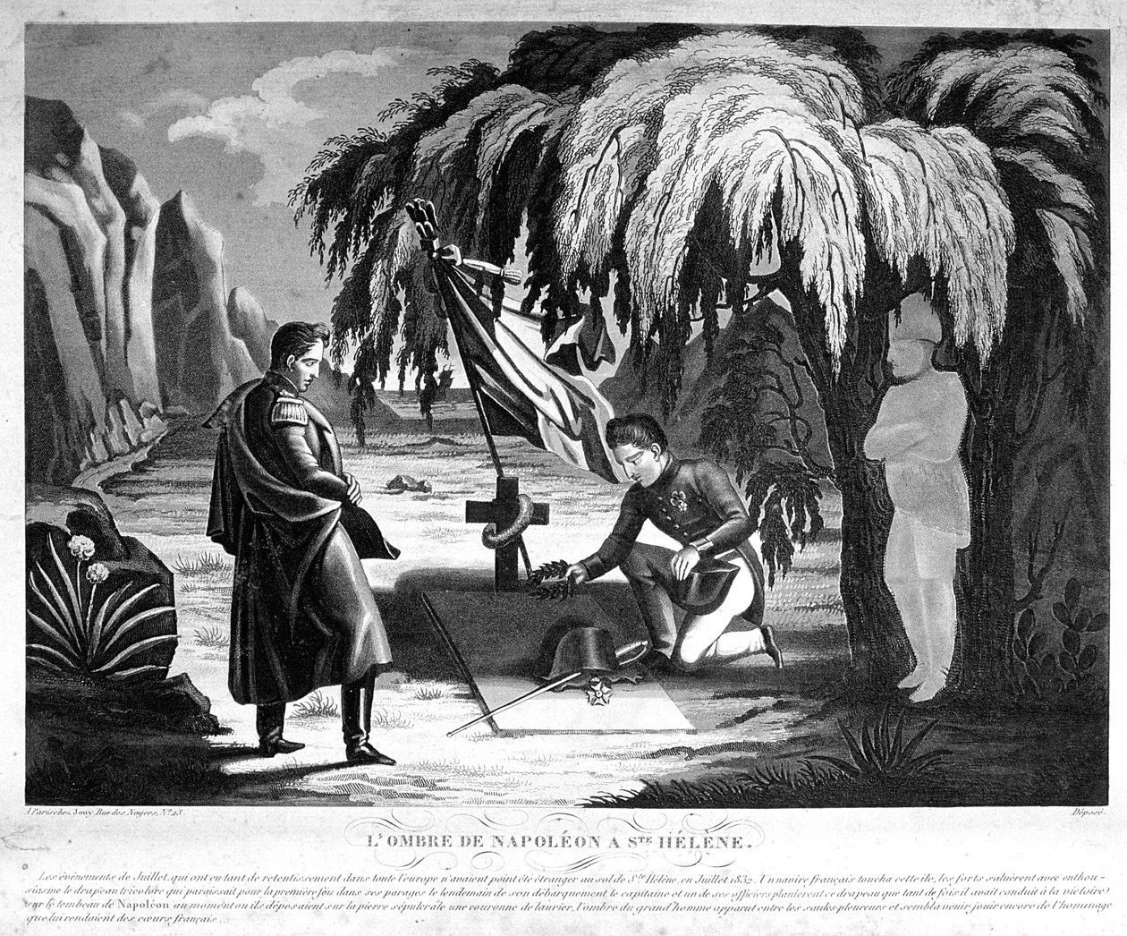 拿破仑的幽灵在圣赫勒拿岛，c1825 作者 不明