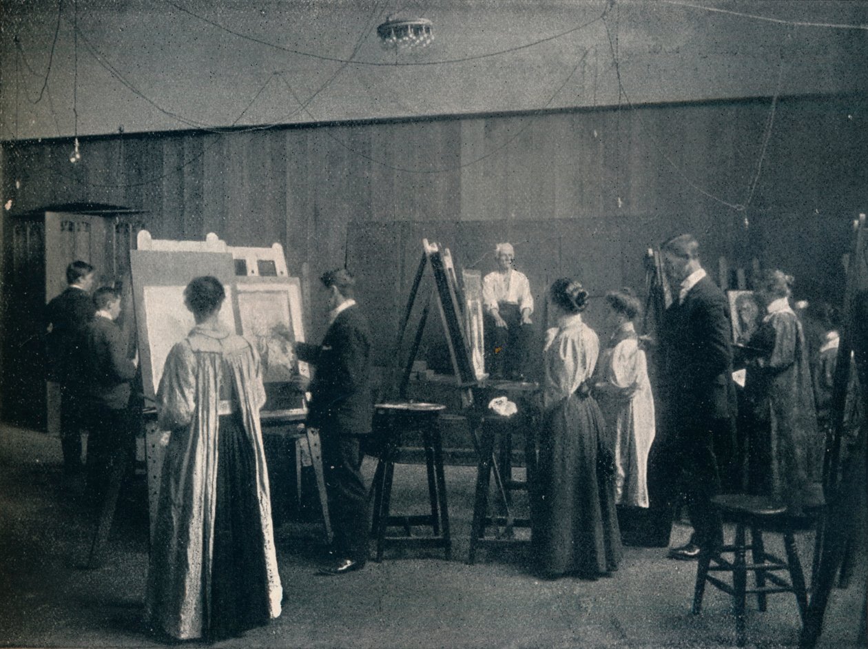 格拉斯哥艺术学院，一间生活室，c1900 作者 不明