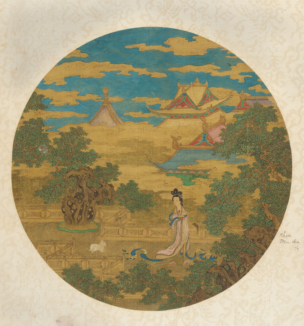 月宫中的嫦娥女神，明朝，16-17世纪。 作者 不明