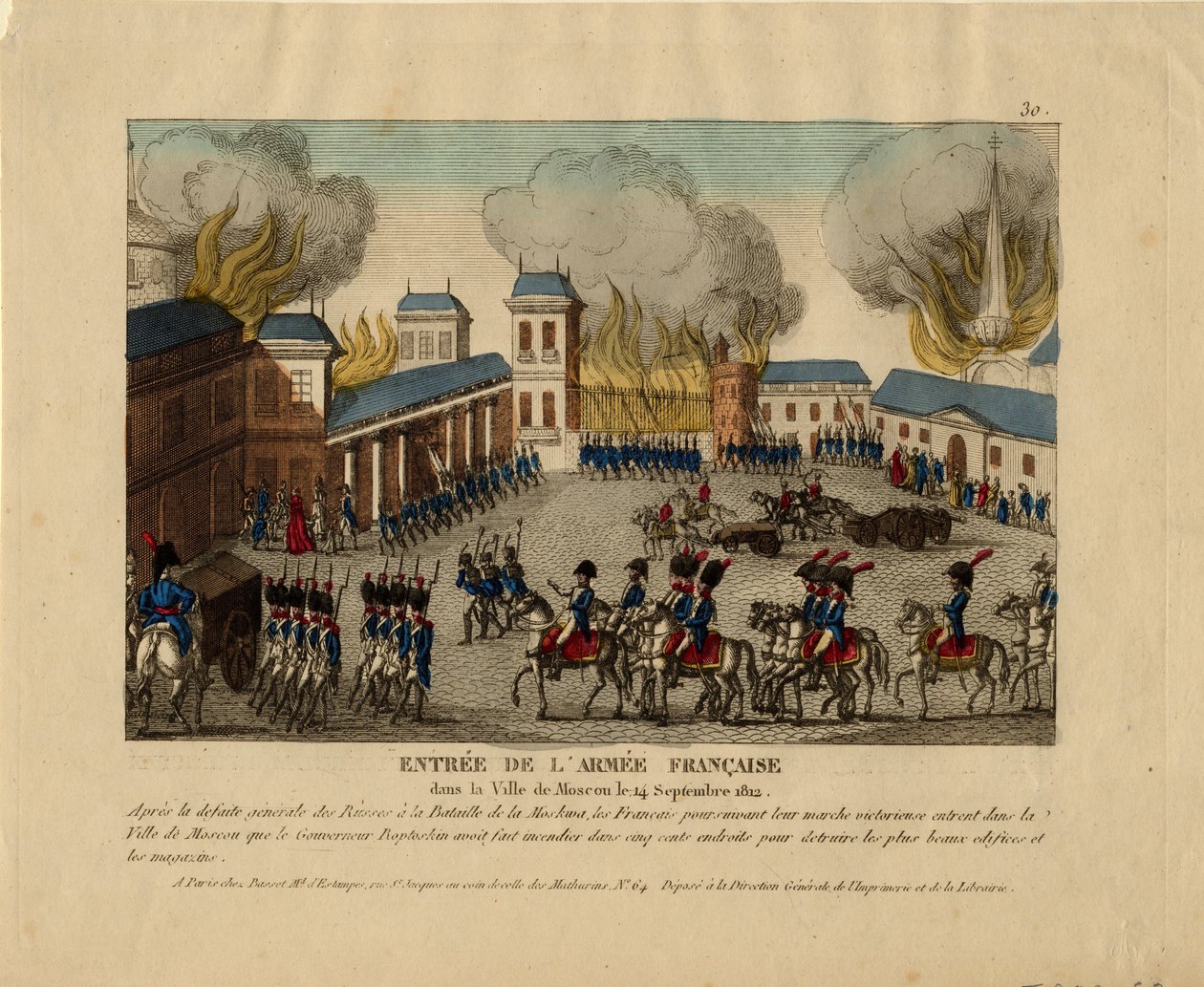 大军械库进入莫斯科市，1812年 作者 不明