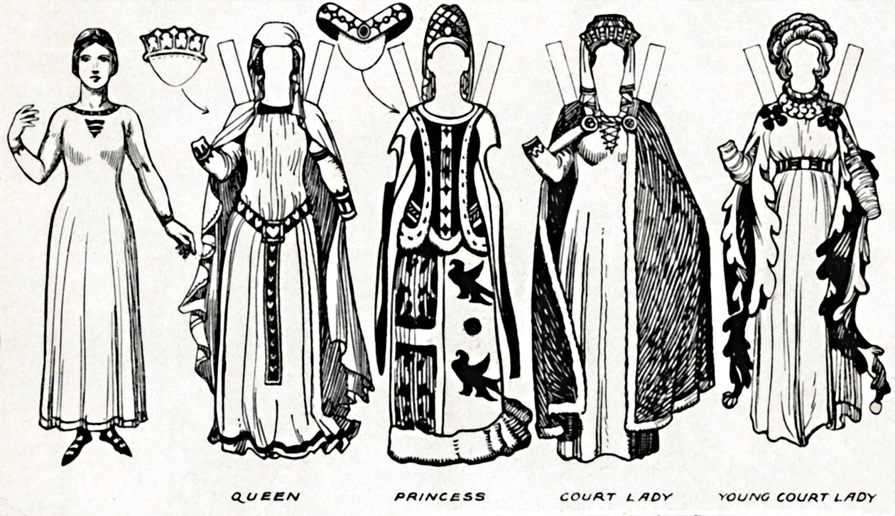 英国服装大画廊：爱德华三世统治时期的着装，c1934 作者 不明