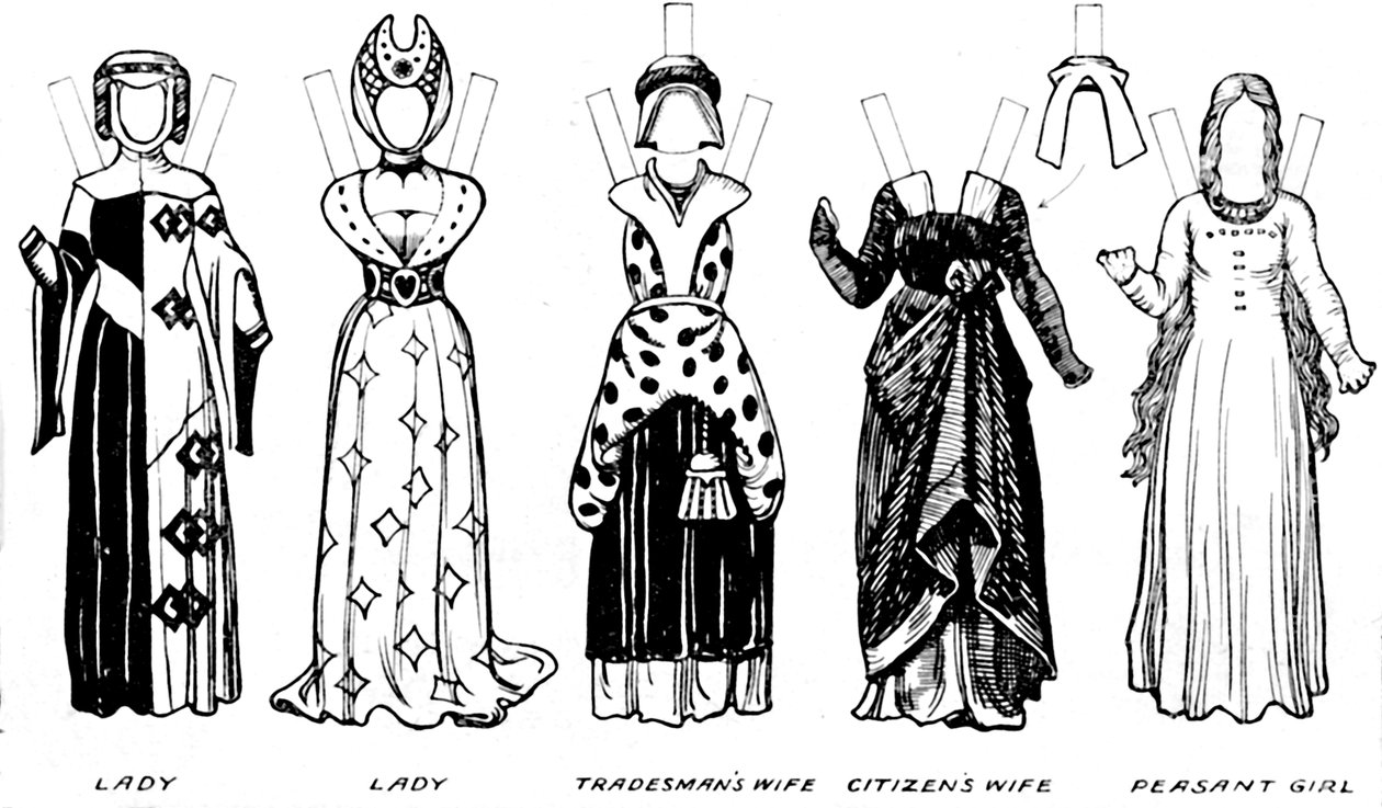 英国服装大画廊：爱德华三世统治时期的着装，c1934 作者 不明