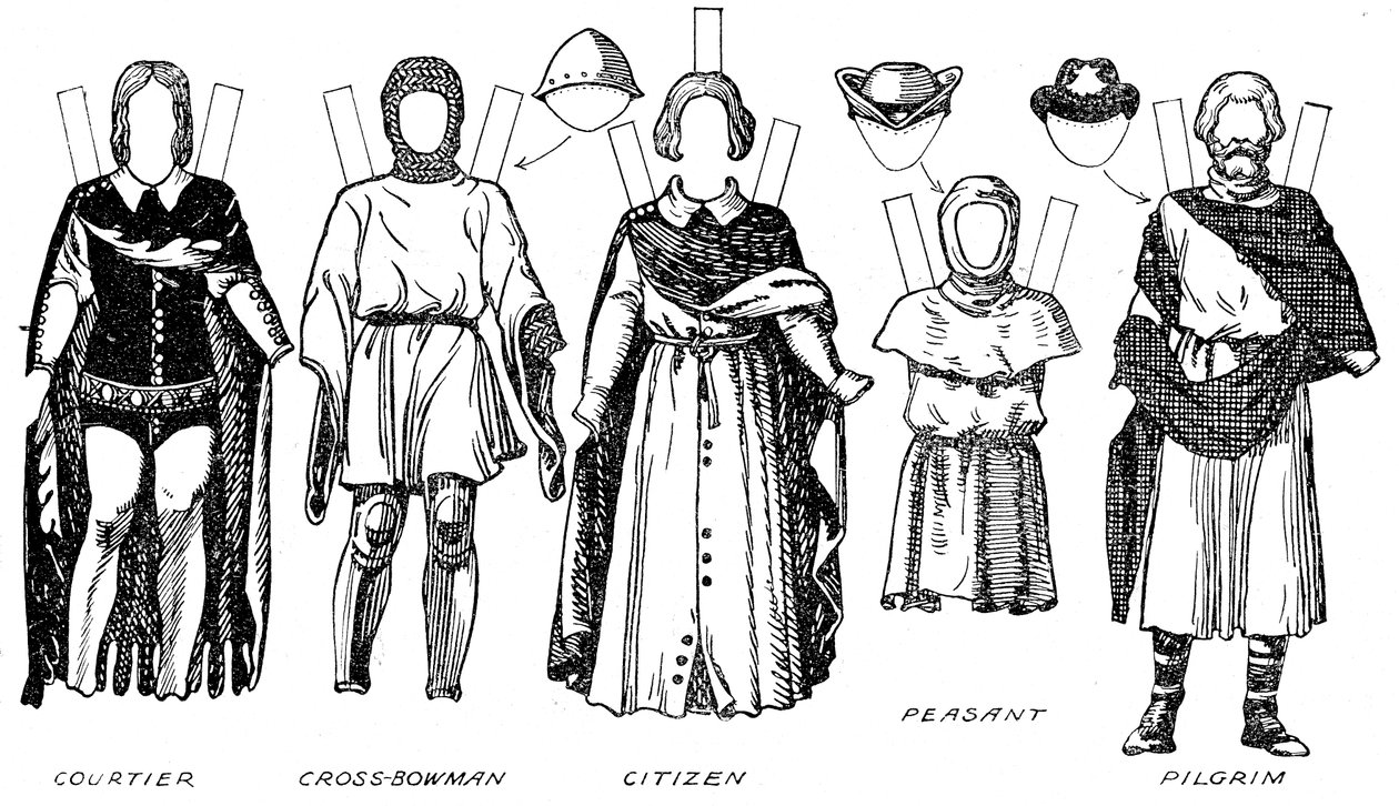 英国服装大画廊：爱德华三世统治时期的着装，c1934 作者 不明