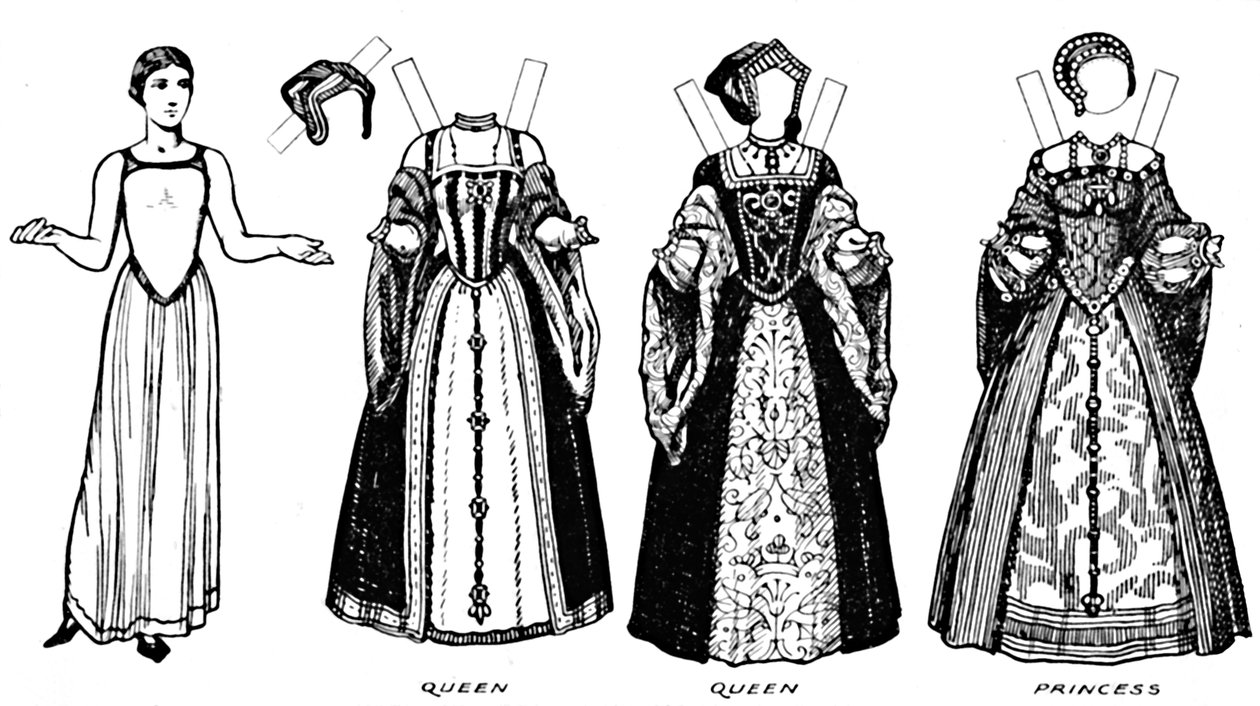 英国服装大画廊：亨利第八时间穿着的衣服，c1934 作者 不明