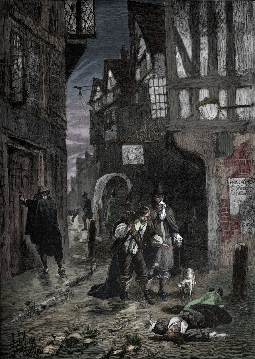 大瘟疫：1665-1666年1905年伦敦街头的景象 作者 不明
