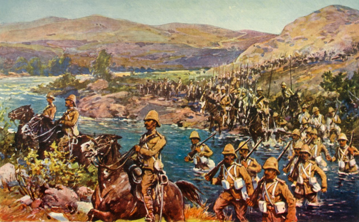 大转弯运动-穿越Riet，1901年。 作者 不明