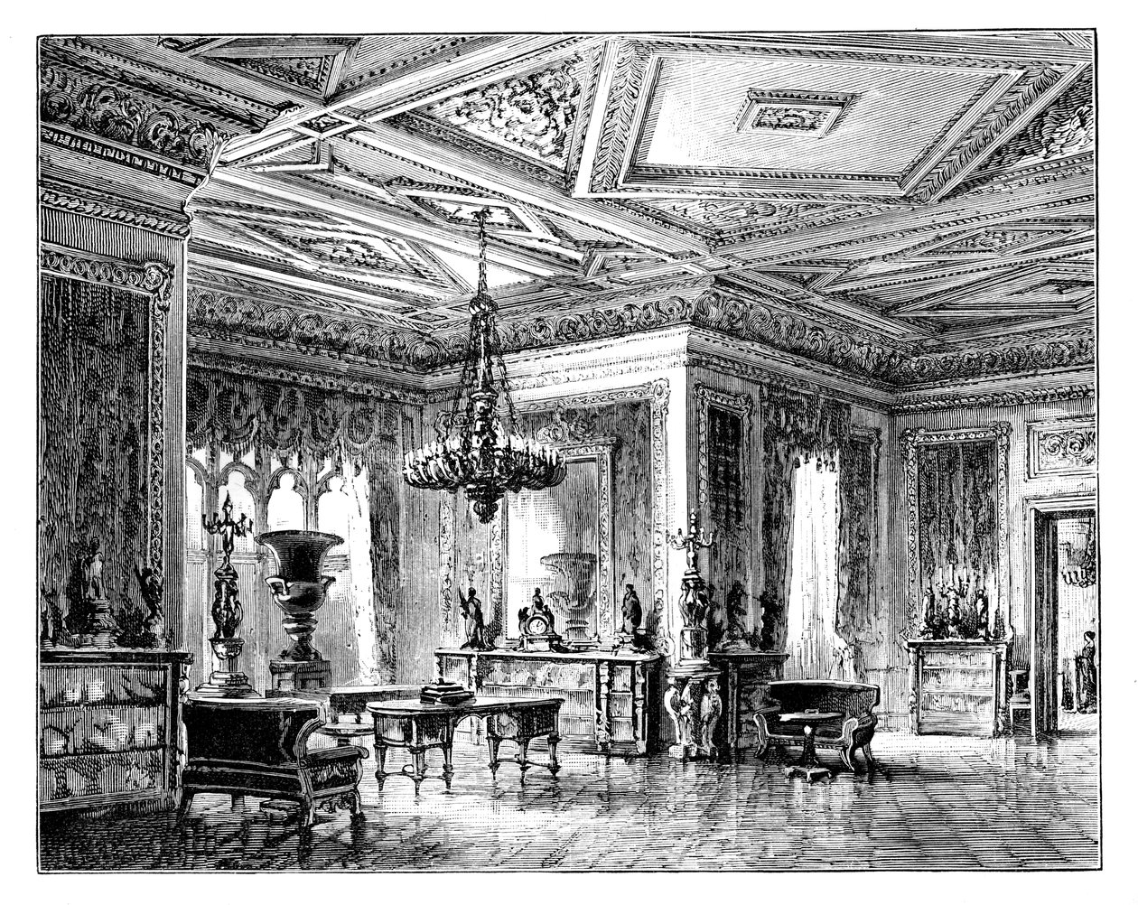 绿色客厅，温莎城堡，c1888 作者 不明