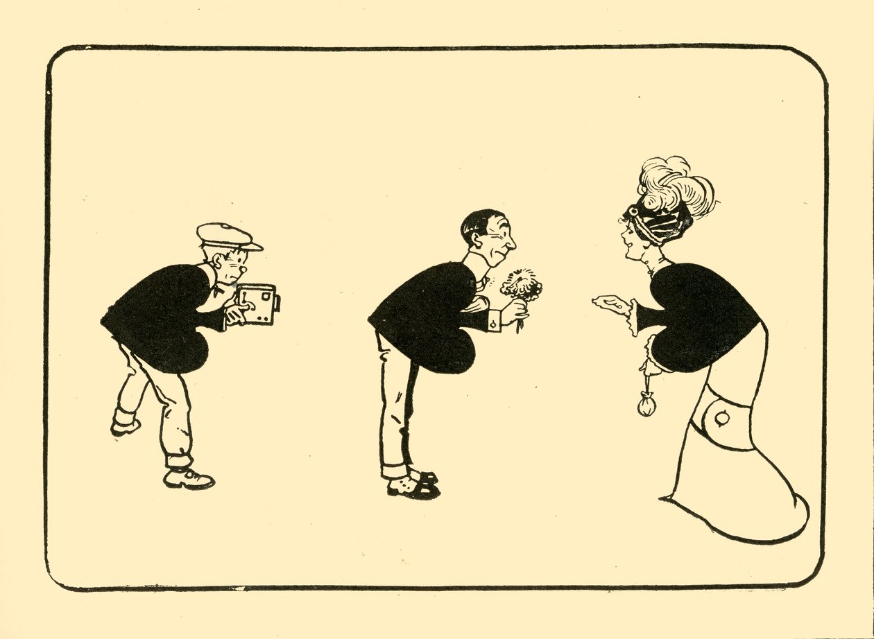 1910年黑桃三人的问候。 作者 不明