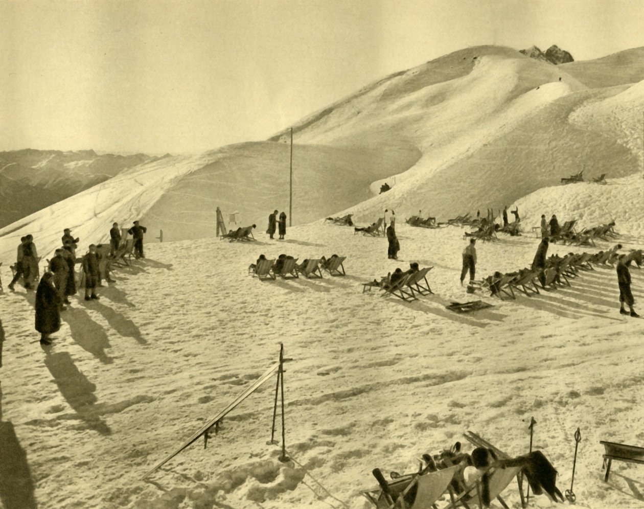 Hafelekarbahn滑雪缆车，因斯布鲁克，蒂罗尔，奥地利，c1935年。 作者 不明