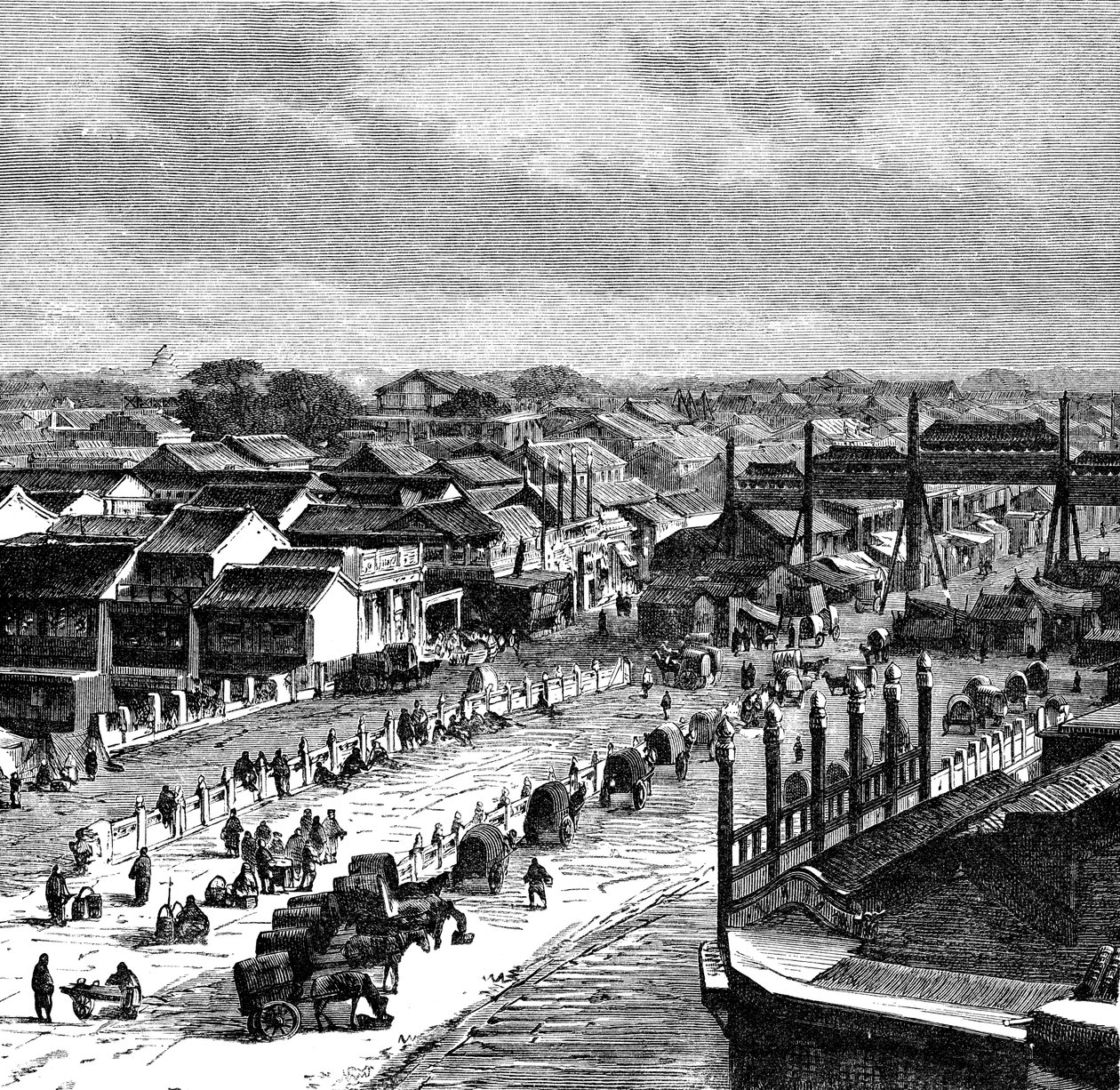 北京高街，约1890年 作者 不明