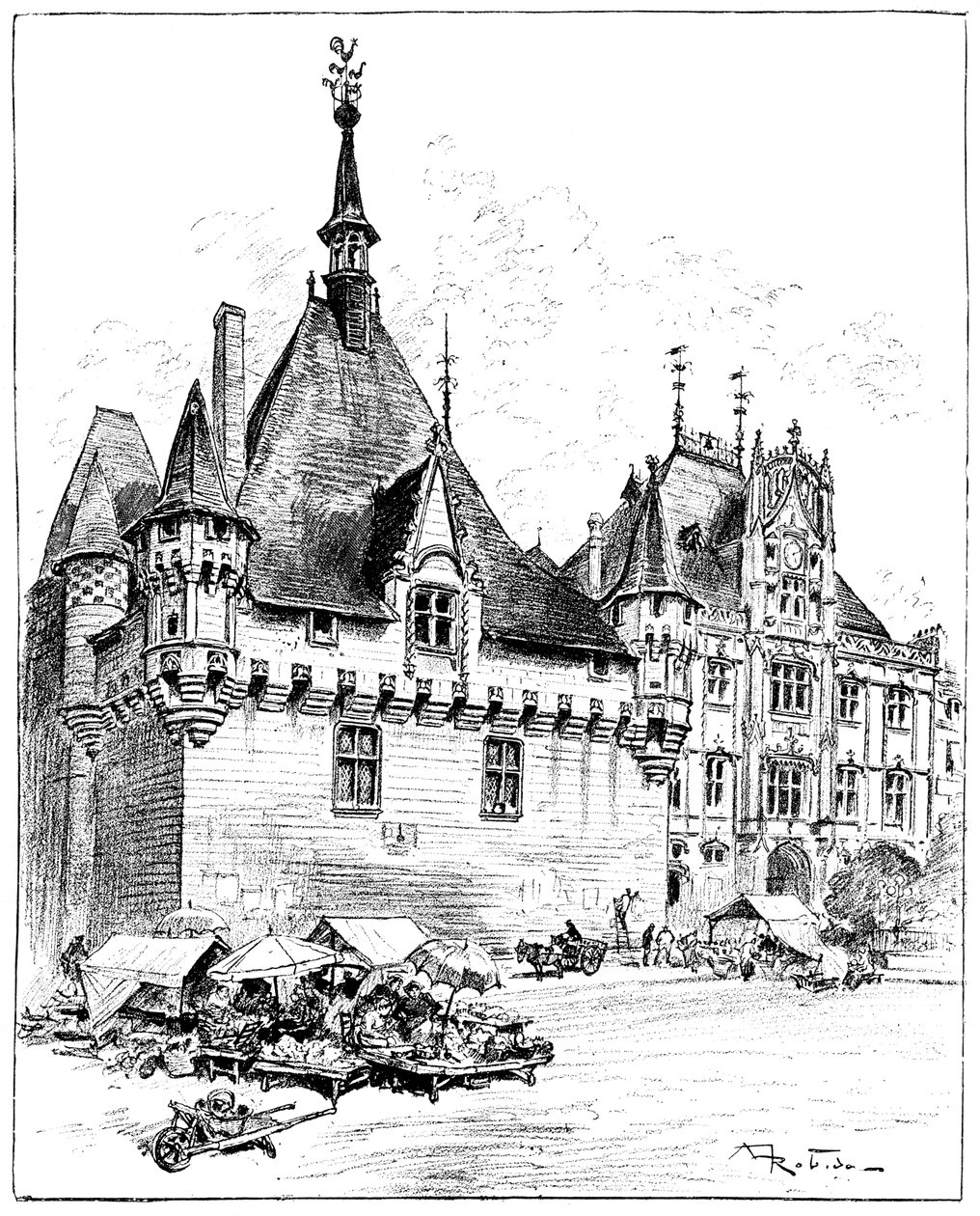 维尔酒店，1899年 作者 不明