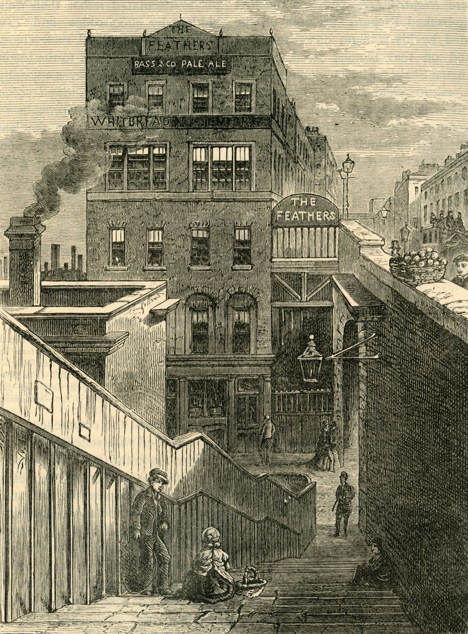 滑铁卢桥路的房屋，建于1878年。 作者 不明