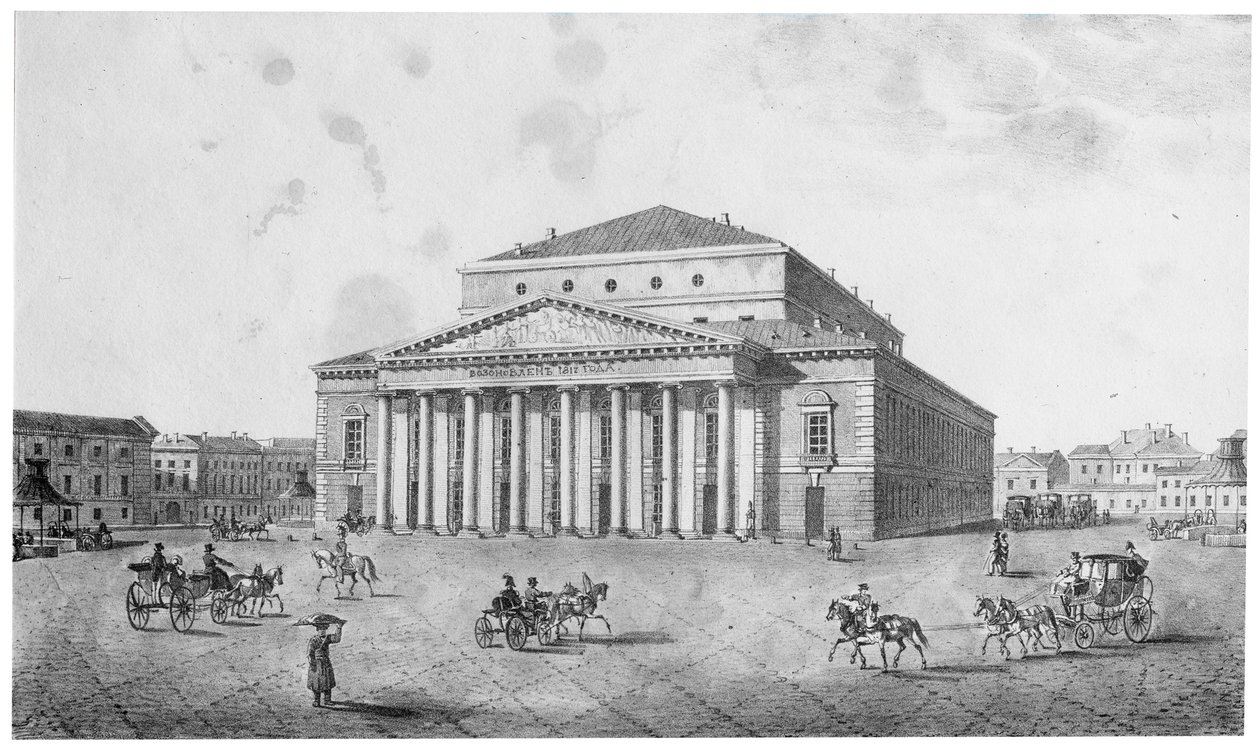 帝国莫斯科卡姆尼剧院，俄罗斯圣彼得堡，1820年代。 作者 不明
