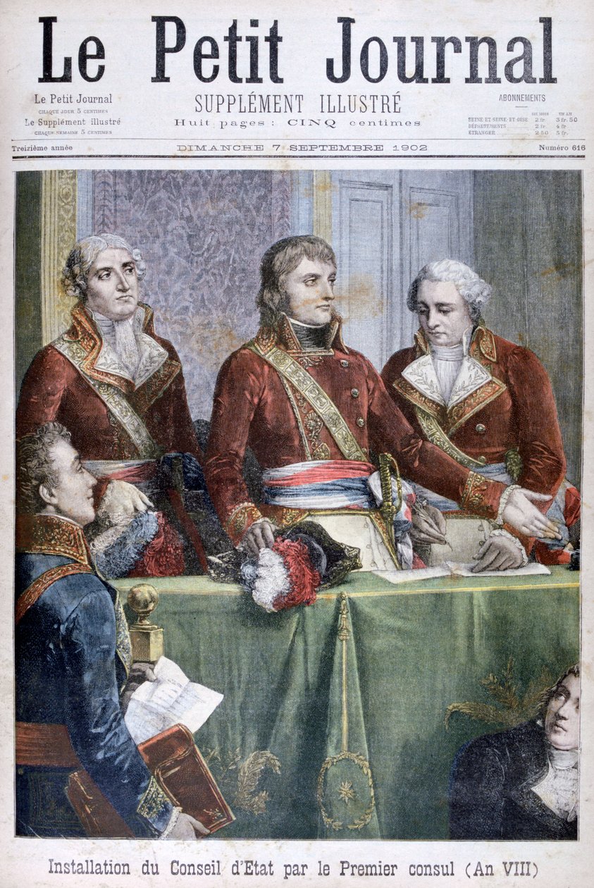 拿破仑第一任领事建立国家委员会，1799年1902年 作者 不明