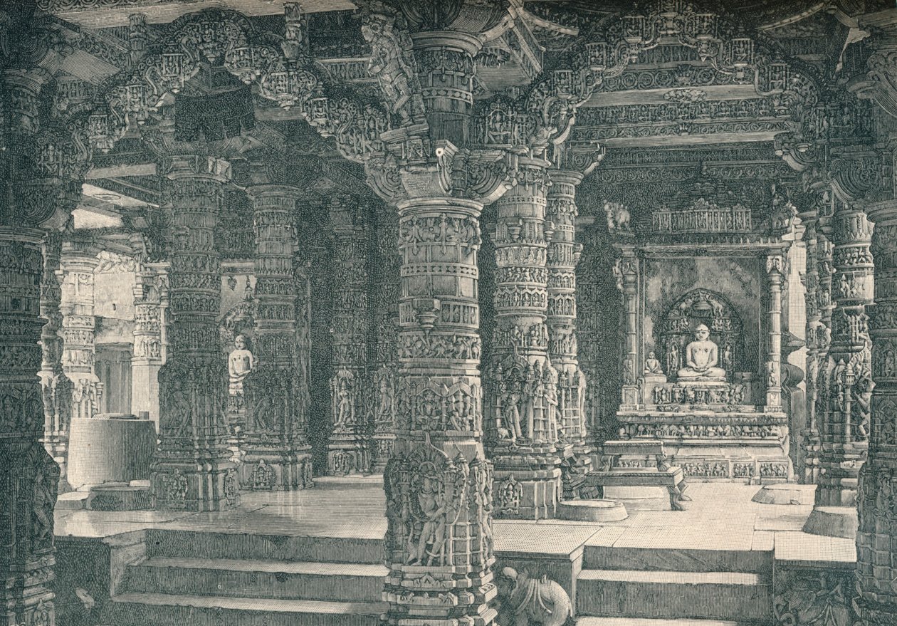 拉普塔纳邦阿布山a那教寺庙的内部，c1903，1904年 作者 不明