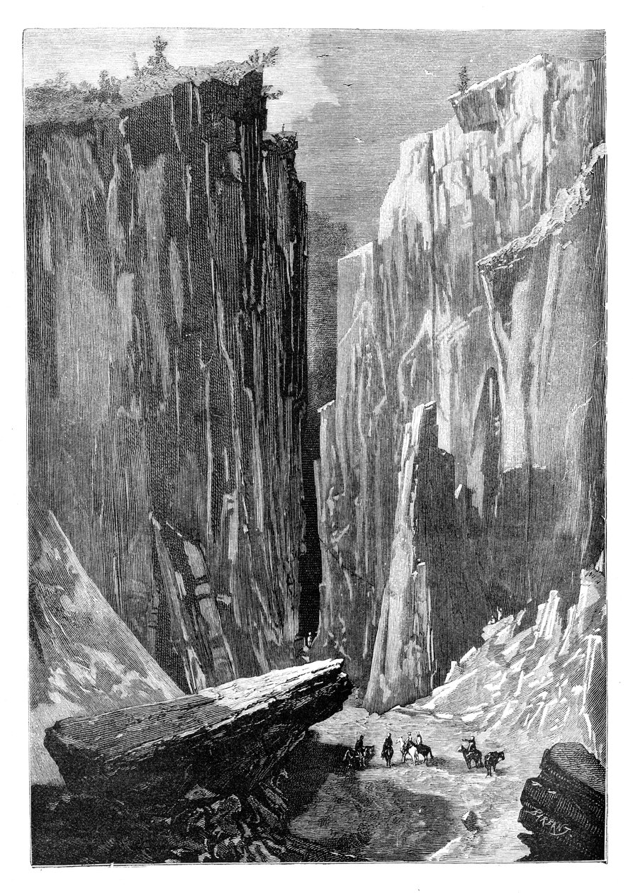 铁门在阿富汗喀什-德本特路线上on污，1895年 作者 不明
