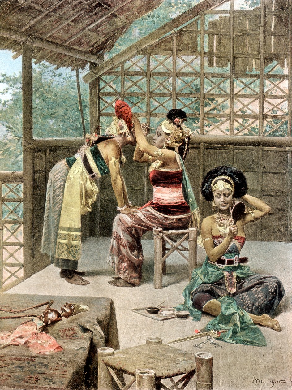 爪哇舞者，万国博览会，巴黎，1889年 作者 不明