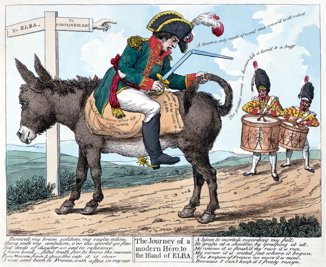《现代英雄之旅》，到厄尔巴岛，1814年。 作者 不明