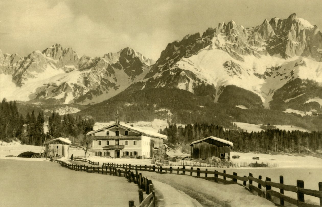 奥地利蒂罗尔州Oberndorf的Kaiser山脉，建于1935年。 作者 不明