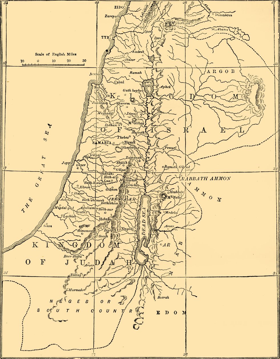 犹大和以色列王国，1890年。 作者 不明