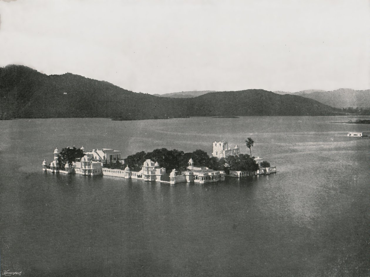 1895年，印度乌代浦，湖宫。 作者 不明