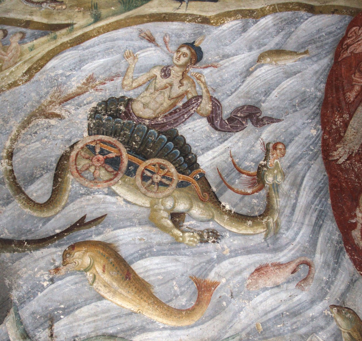 最后的审判。详细信息：海洋放弃了它的死者，1321-1322年 作者 不明
