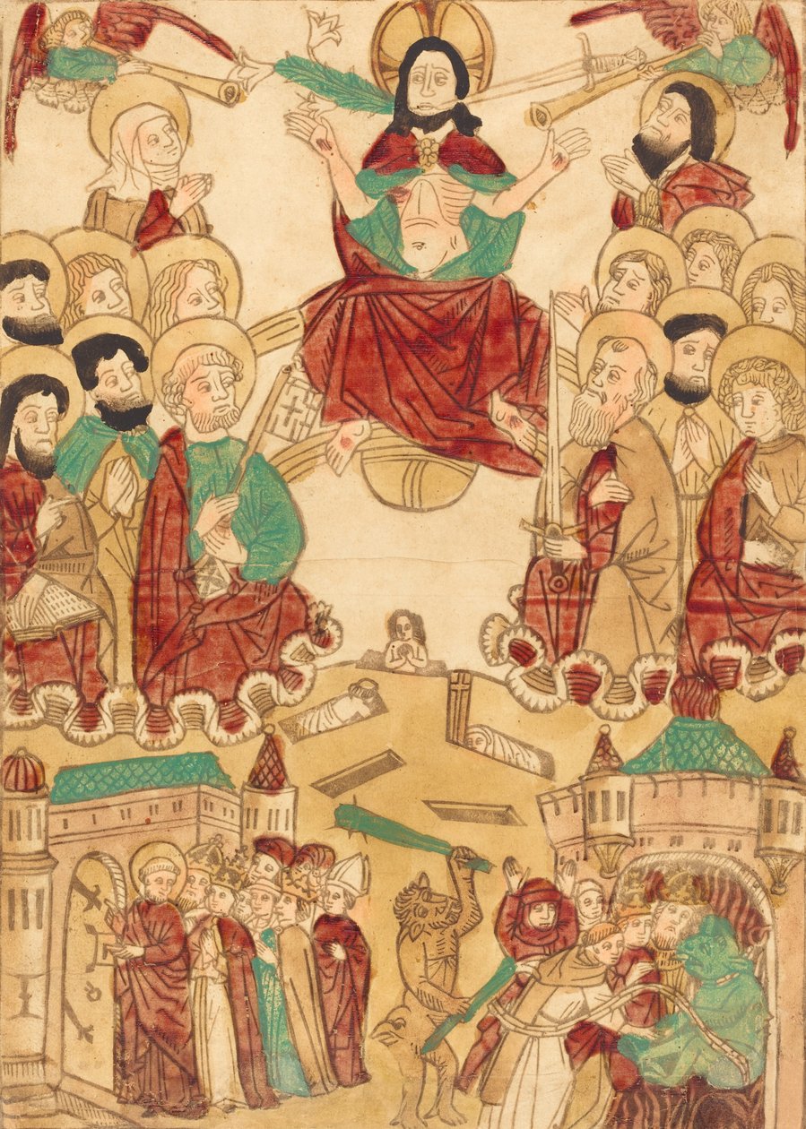 最后的审判与使徒》，约1460年。 作者 不明