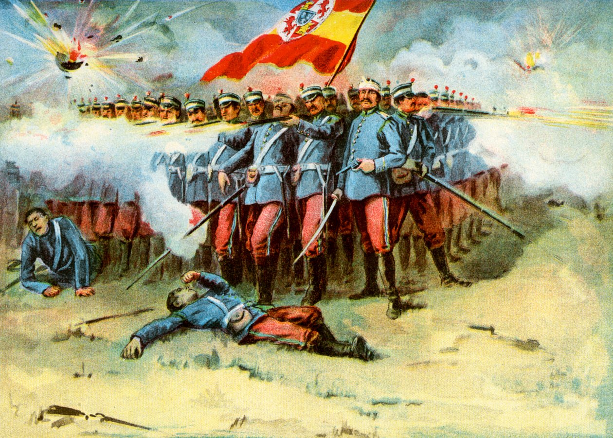 最后的立场，西班牙步兵广场，美西战争，1898年 作者 不明