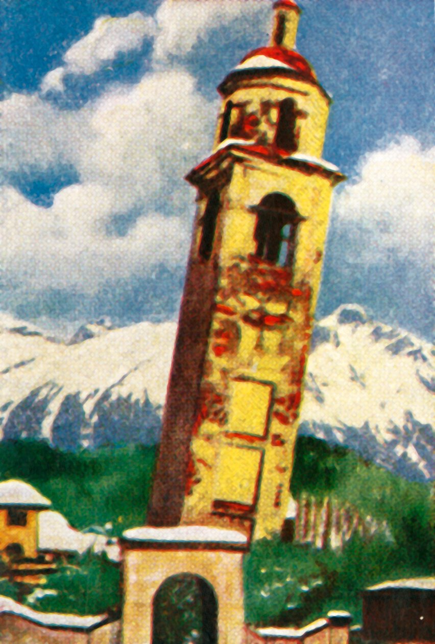 圣莫里茨斜塔，建于1928年。 作者 不明
