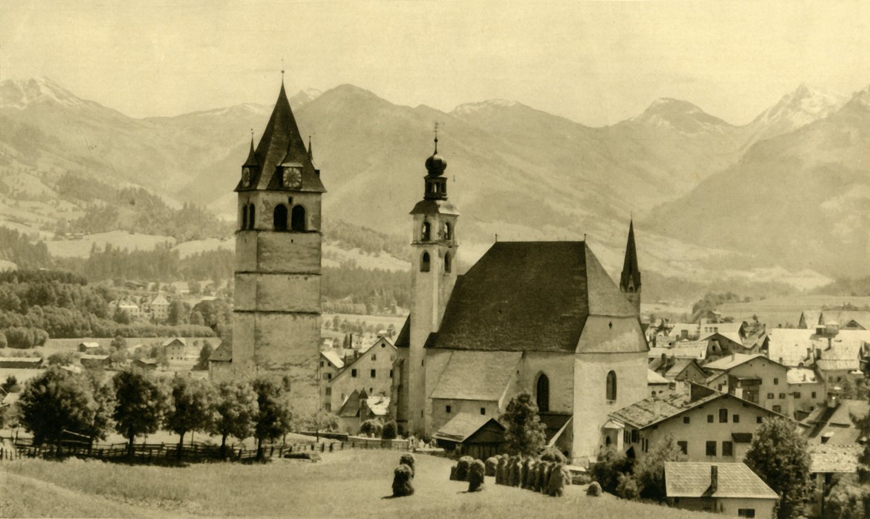 圣安德烈亚斯教堂，基茨比厄尔，蒂罗尔，奥地利，Liebfrauenkirche和教堂，c1935年。 作者 不明
