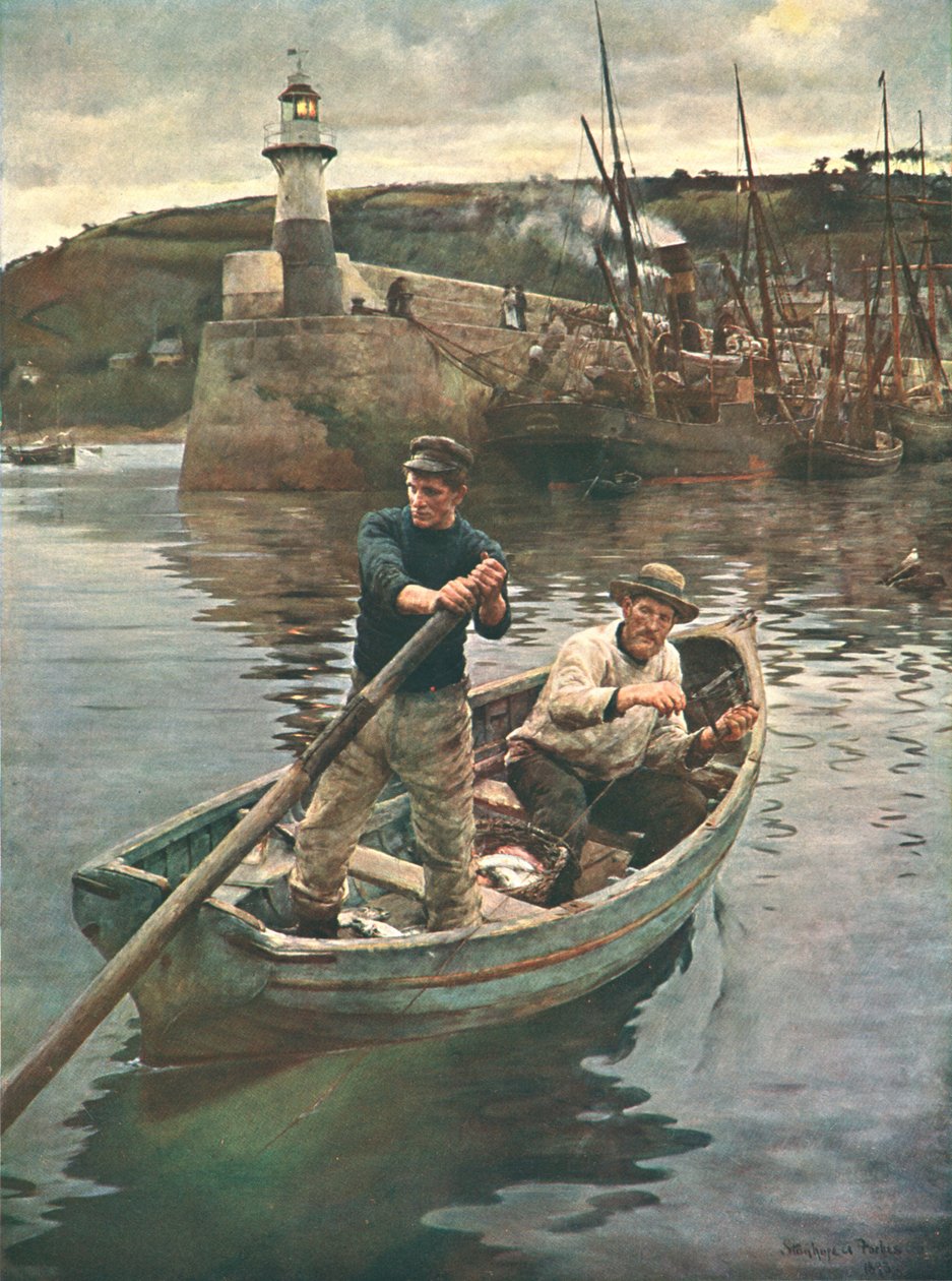 灯塔纽林，康沃尔郡，1893，c1902。 作者 不明
