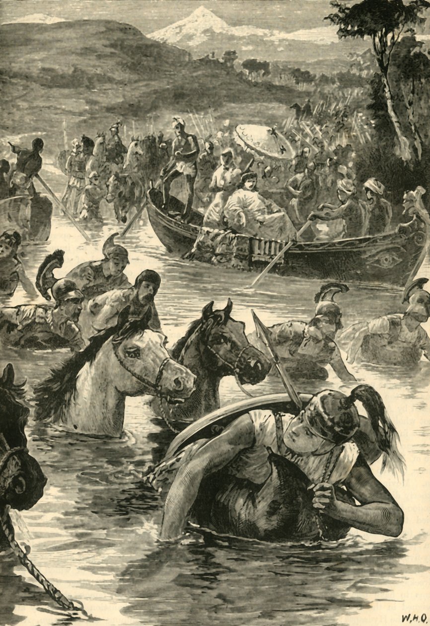 马其顿人穿越加沙特山脉，1890年。 作者 不明