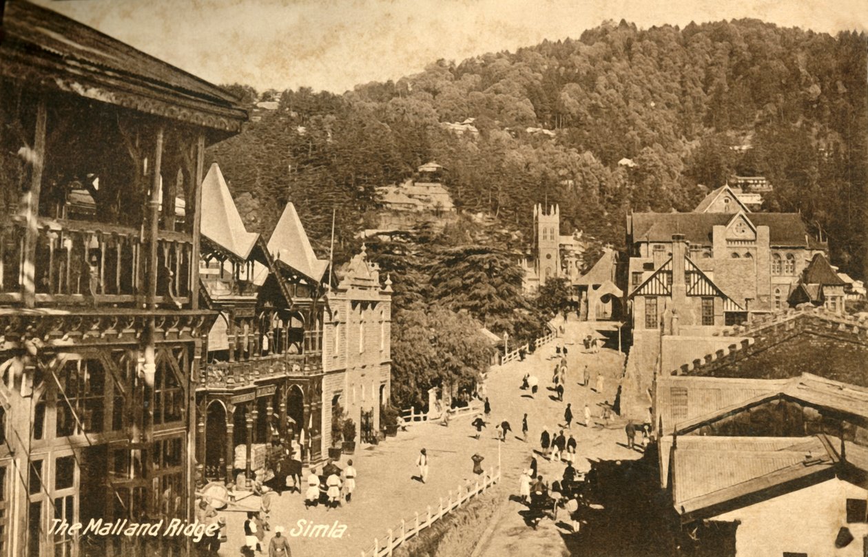The Mall and Ridge-西姆拉（c1918-c1939）。 作者 不明
