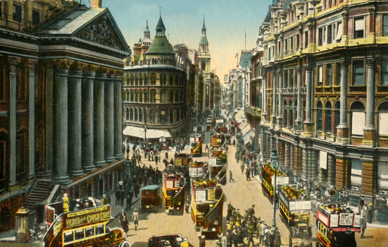 The Mansion House and Cheapside，伦敦，伦敦。 作者 不明