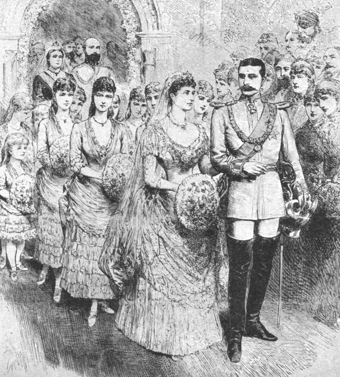 比阿特丽斯公主与巴滕伯格亲王亨利的婚姻... 1885年，1901年。 作者 不明
