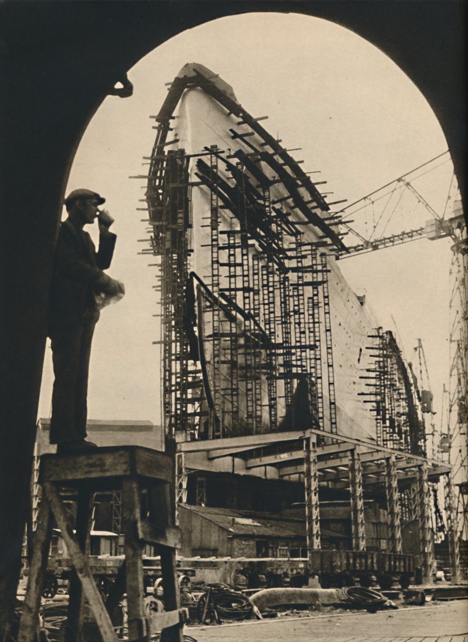大型船体，部分放置，1930-1934年，1936年 作者 不明