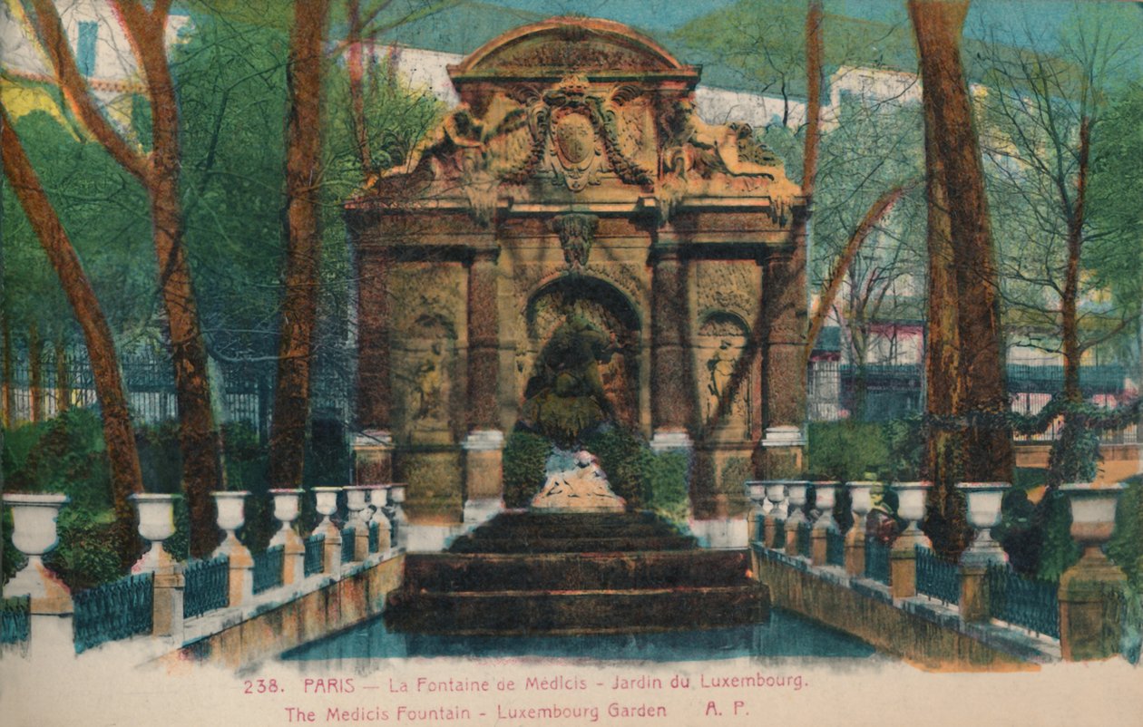 美第奇喷泉-卢森堡花园，巴黎，c1920 作者 不明