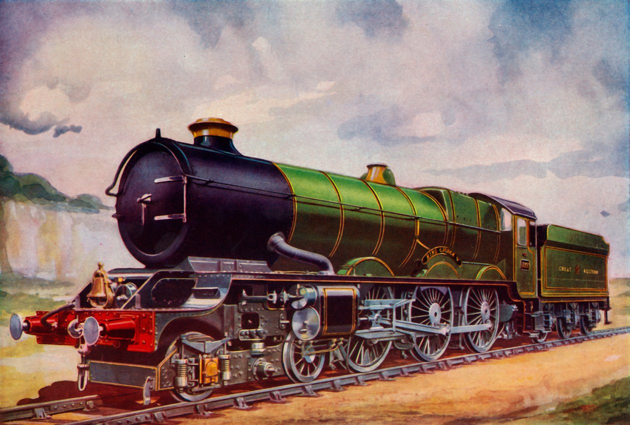 1935年，Great Western Railway的Mighty Express客运发动机。 作者 不明