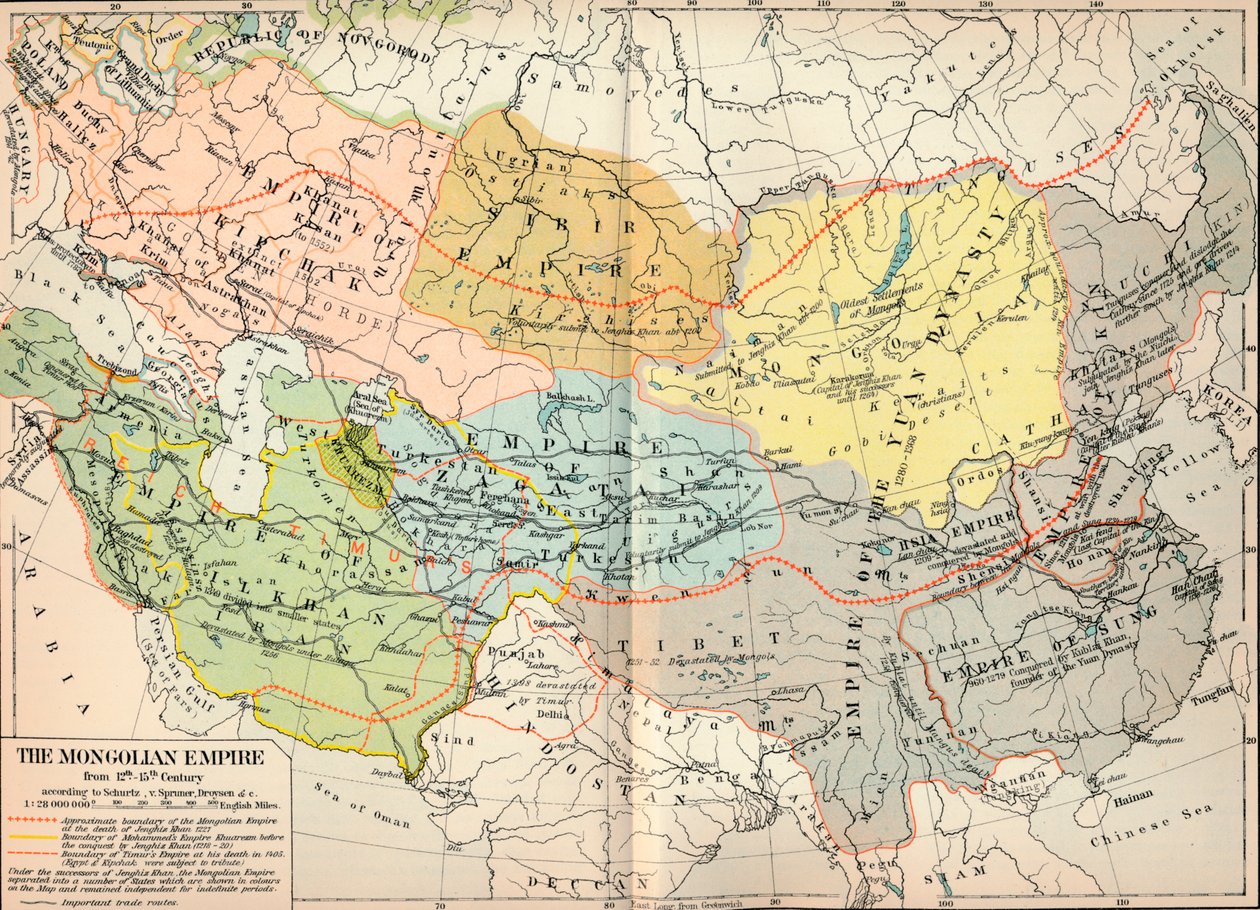十二至十五世纪的蒙古帝国，c1903，1904年 作者 不明