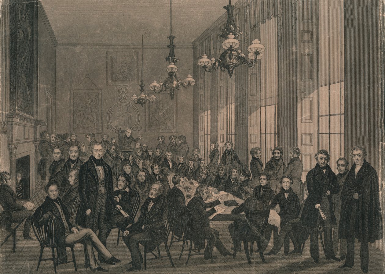 全国代表大会... 1839年2月4日在英国咖啡馆。 作者 不明