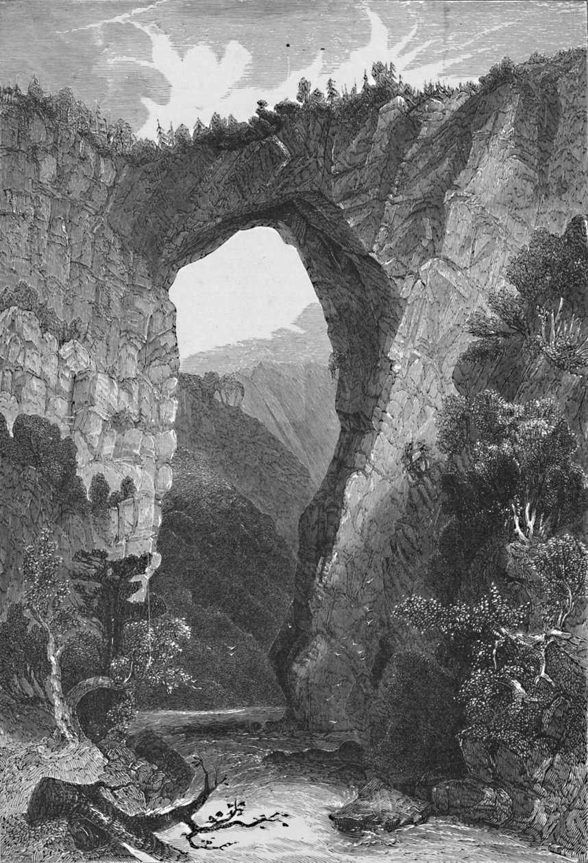 弗吉尼亚州自然桥，1883年 作者 不明