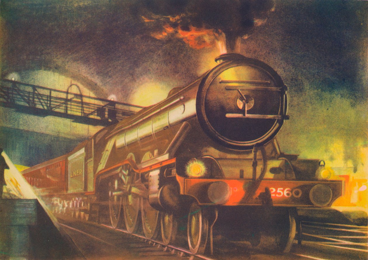 夜苏格兰人，LNER，离开国王十字，1940年 作者 不明