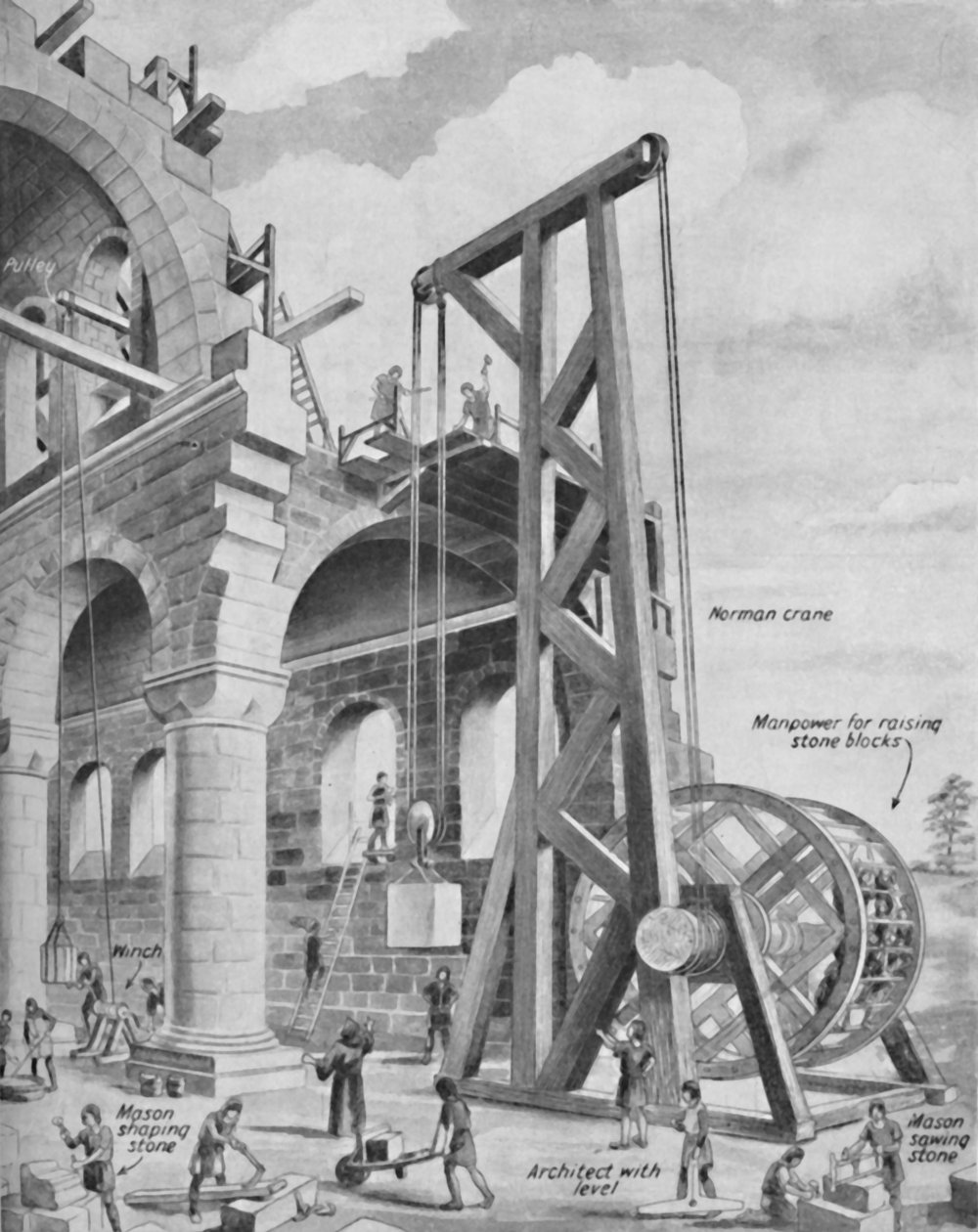 诺曼底教堂建于1934年 作者 不明