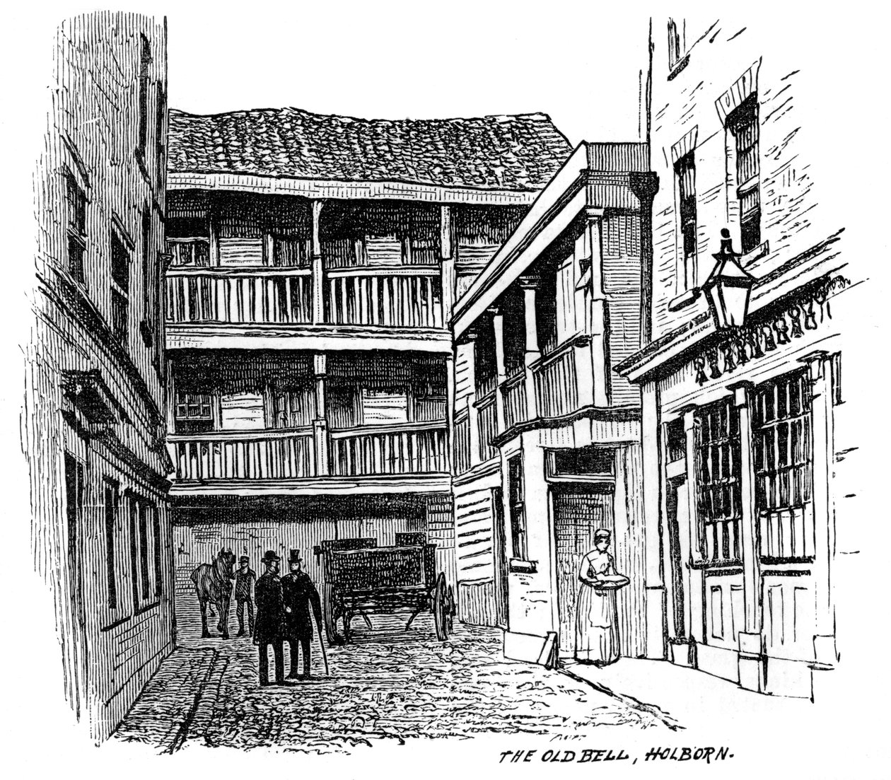 伦敦霍尔本老贝尔教练旅馆，1887年 作者 不明