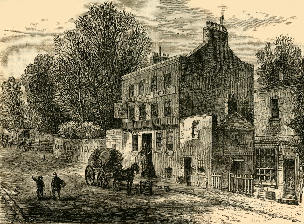 The Old Crown Inn，海格特，1830，c1876。 作者 不明