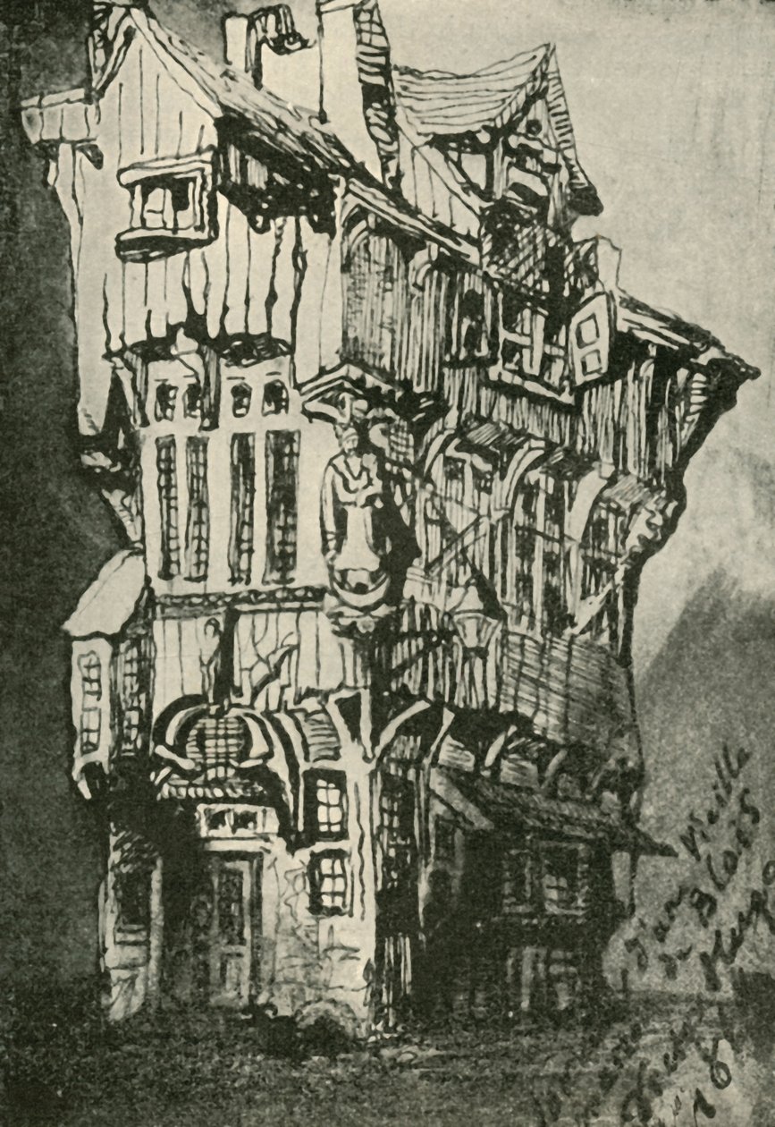 布洛瓦（Blois）的老房子，十九世纪，1902年 作者 不明