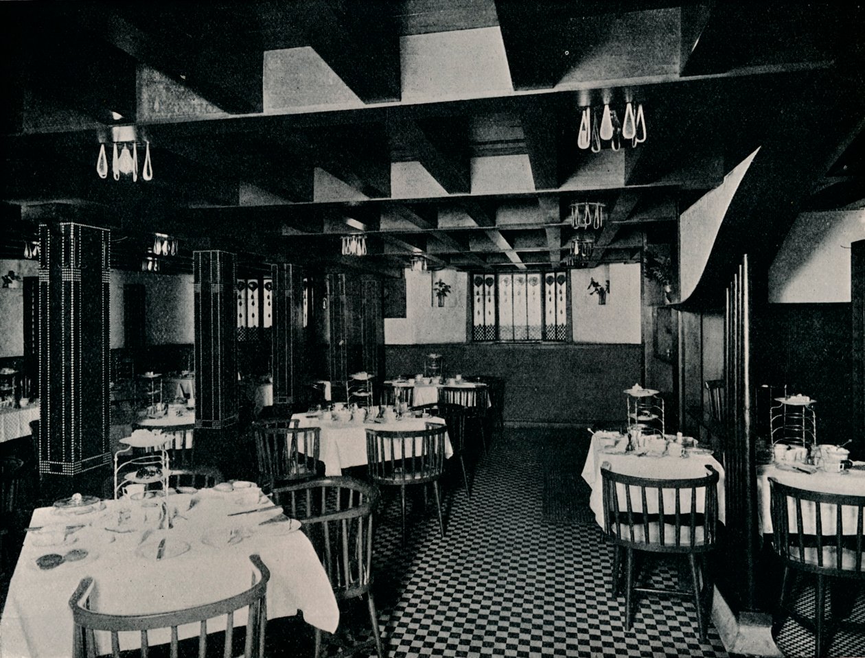 格拉斯哥亚皆老街克兰斯顿小姐茶馆的老厨房，建于1906年 作者 不明