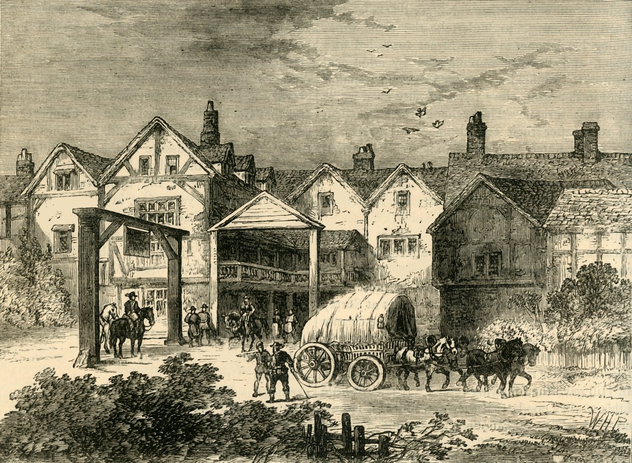 旧的Tabard Inn，在17世纪，c1878年。 作者 不明